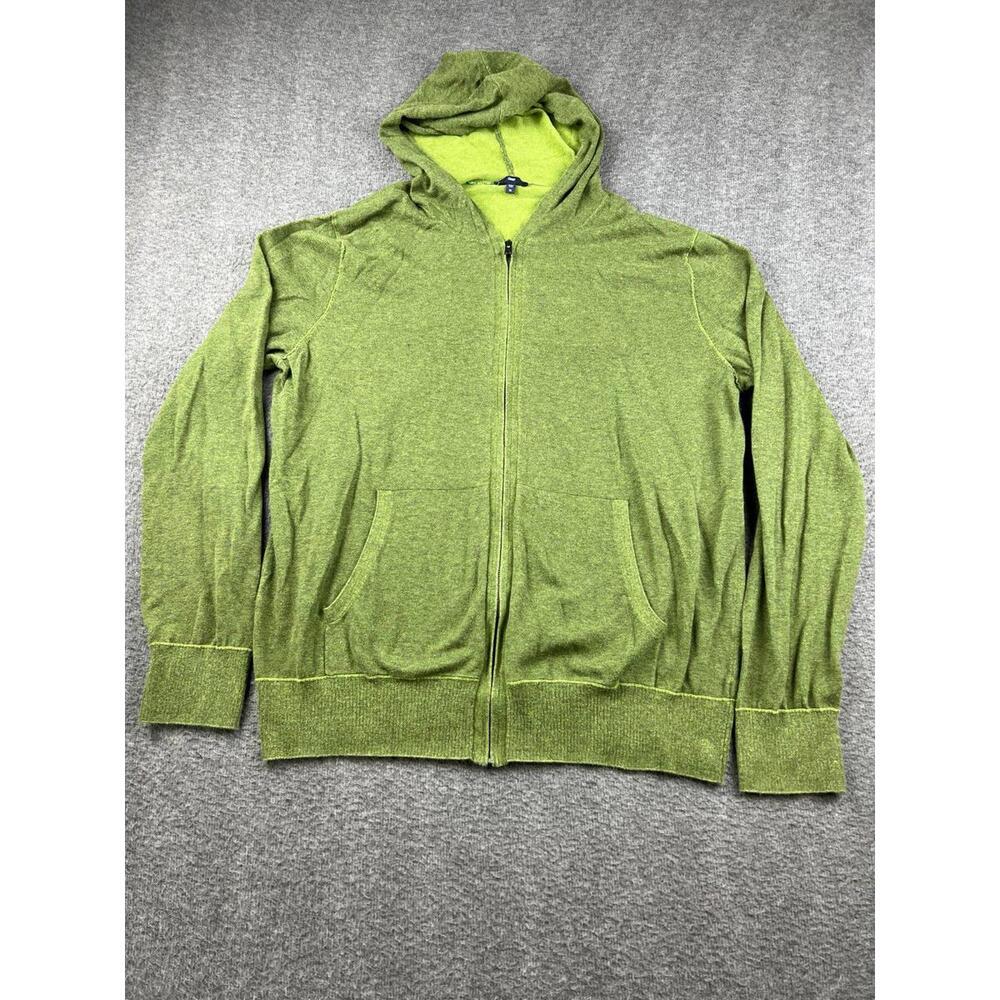 Gap Women's Green Zip-Up Hoodie Sweatshirt Size XL